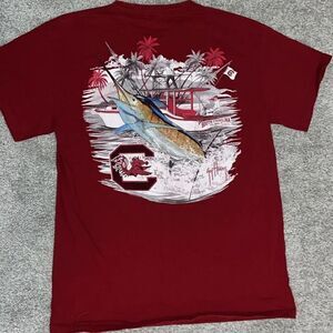 Guy Harvey USC South Carolina Gamecocks Columbia fishing Marlin sailfish T shirt